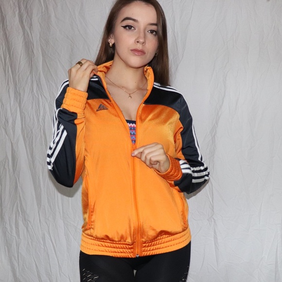 ❌SOLD❌ Neon Orange Adidas Track Jacket - Picture 2 of 6